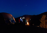 stargazing in tent